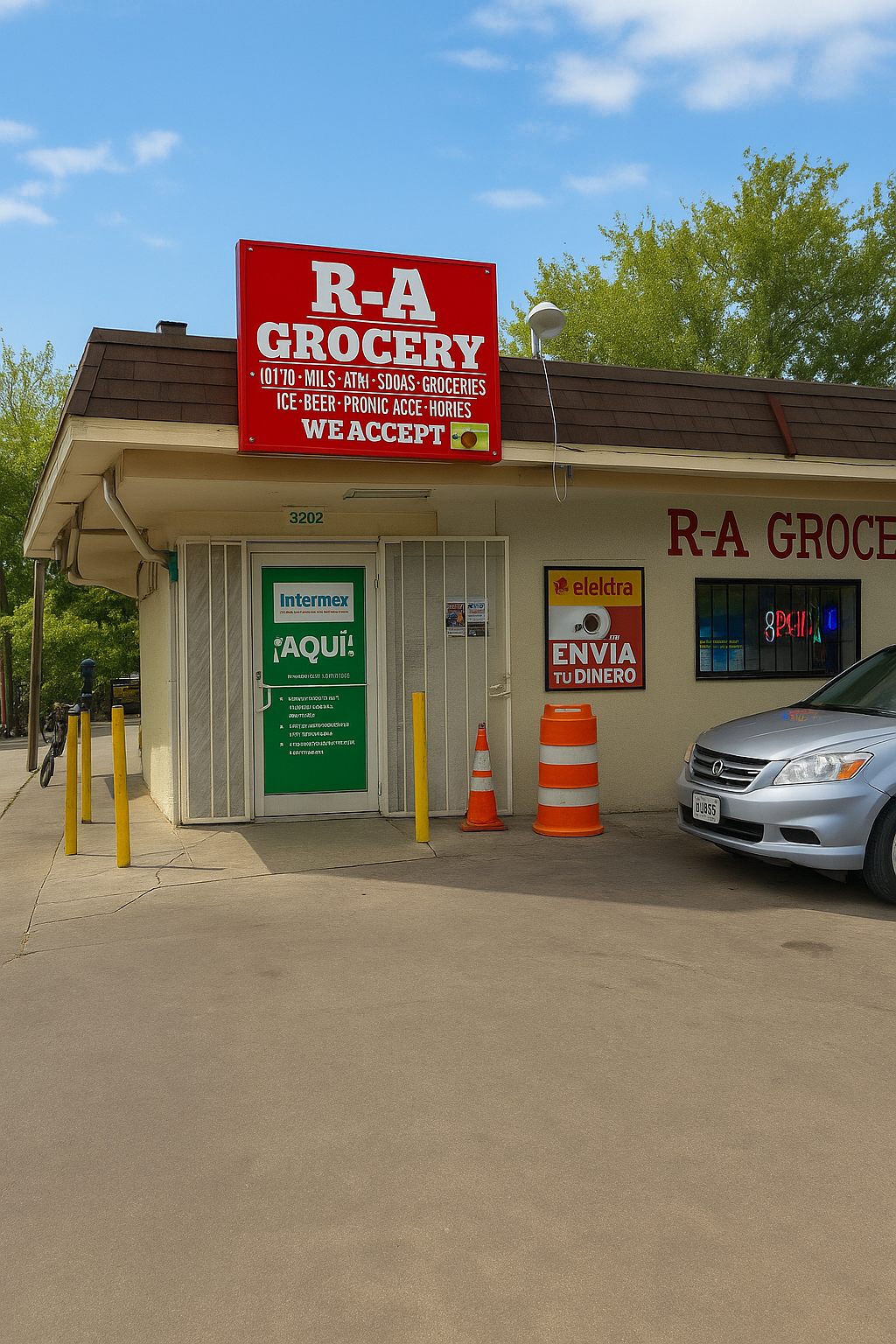 Front of R-A Grocery store